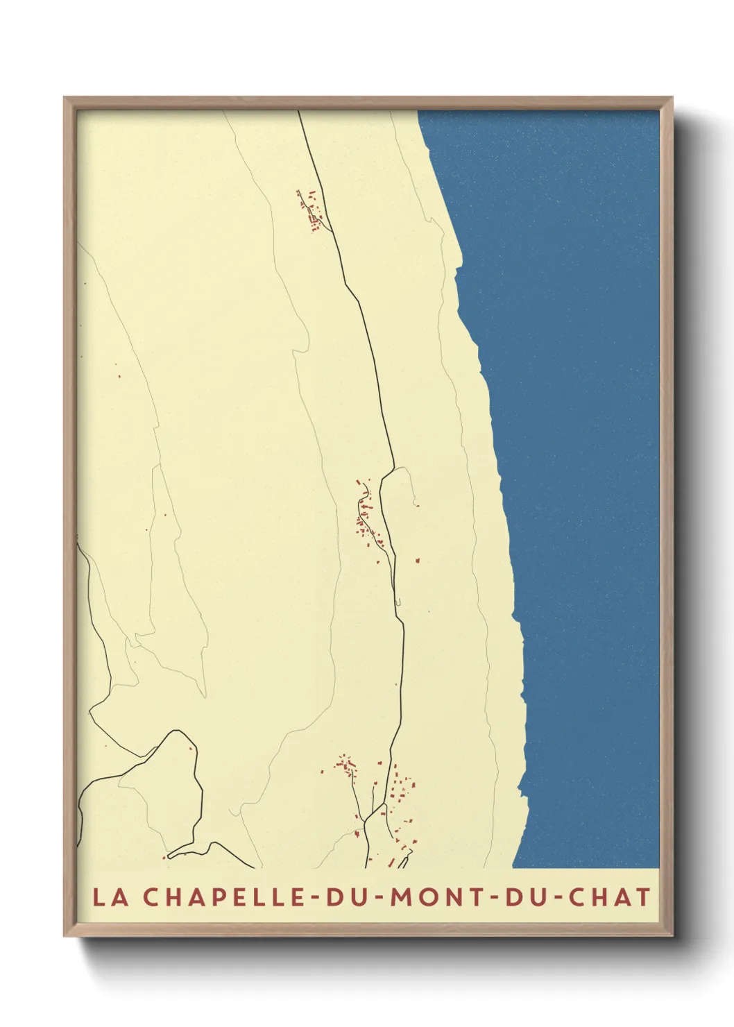 Un poster carteLa Chapelle-du-Mont-du-Chat