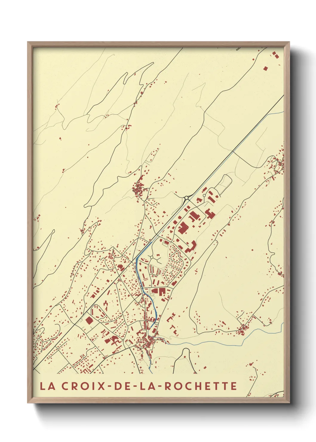 Une affiche de carte sur La Croix-de-la-Rochette