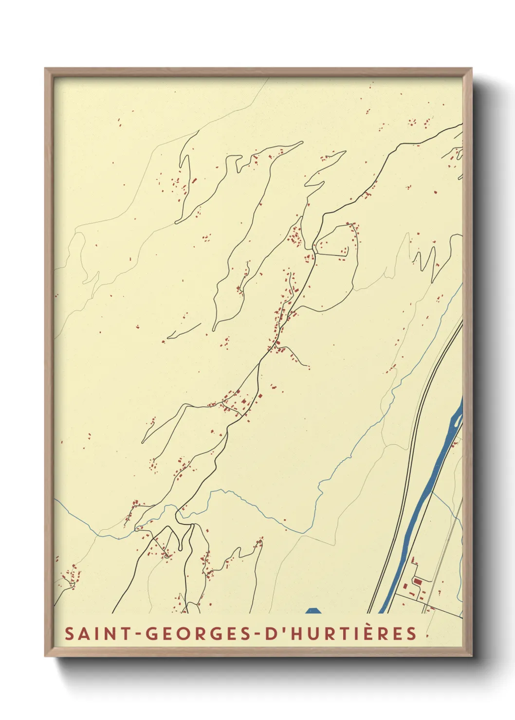 Un poster carteSaint-Georges-d'Hurtières