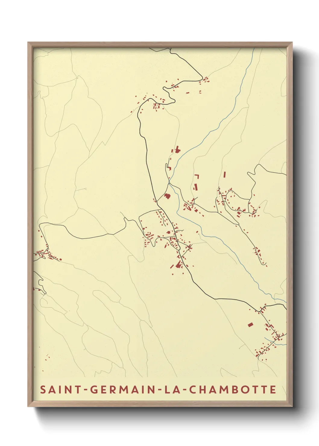 Une affiche de carte sur Saint-Germain-la-Chambotte