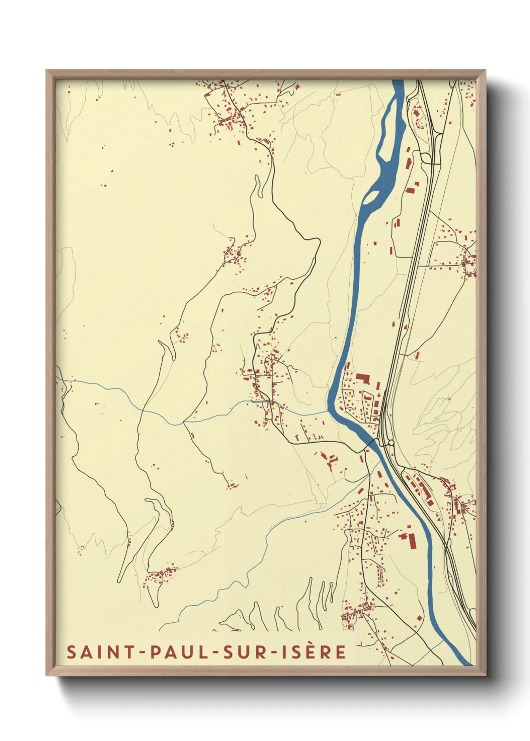 Un poster carteSaint-Paul-sur-Isère