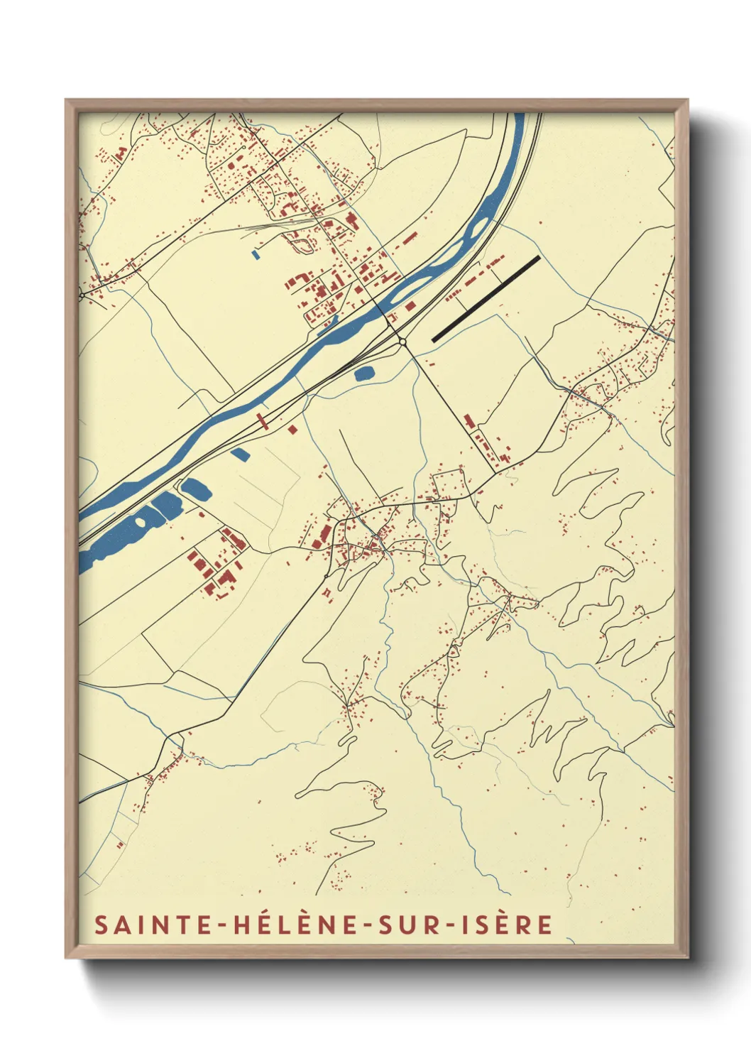 Un poster carteSainte-Hélène-sur-Isère