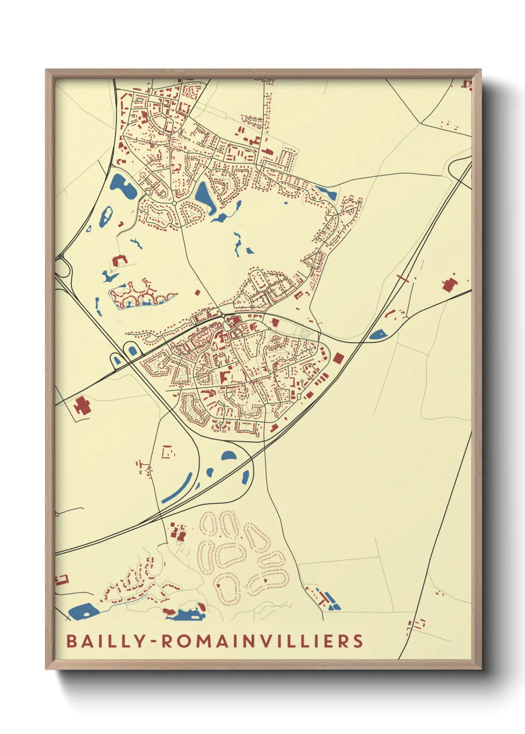 Un poster carteBailly-Romainvilliers