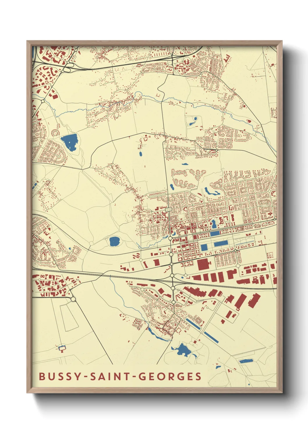 Un poster carteBussy-Saint-Georges