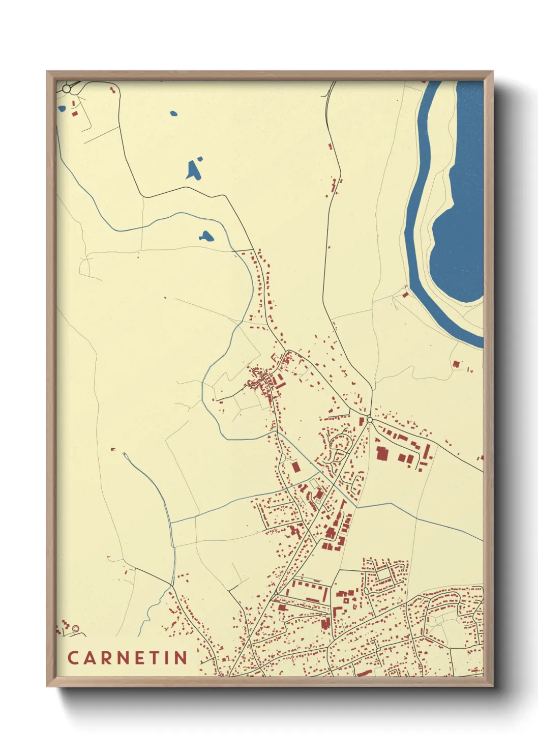 Une affiche de carte sur Carnetin