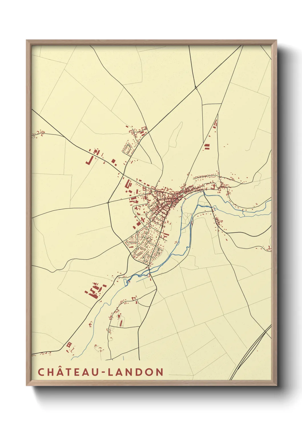 Un poster carteChâteau-Landon