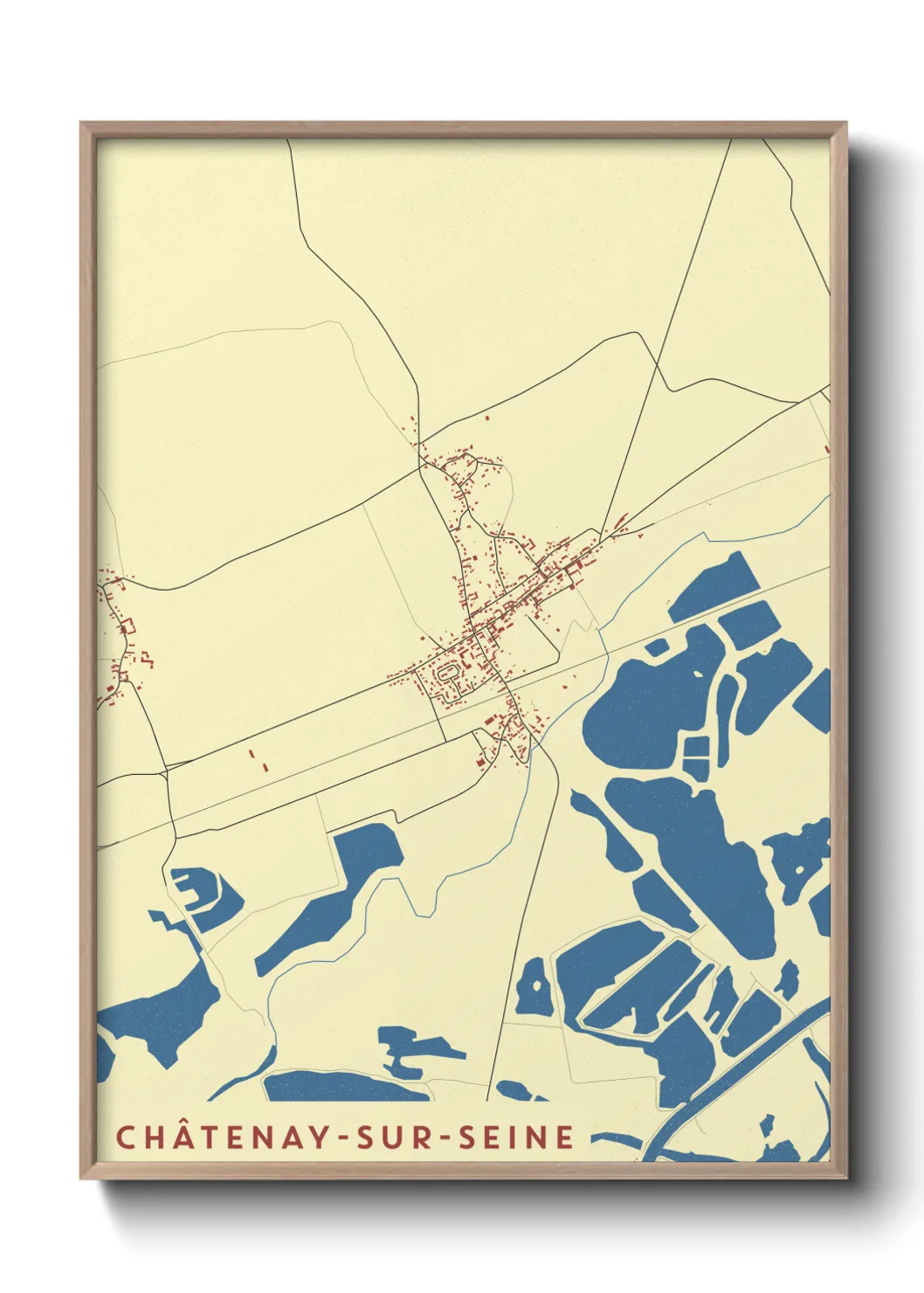 Un poster carteChâtenay-sur-Seine