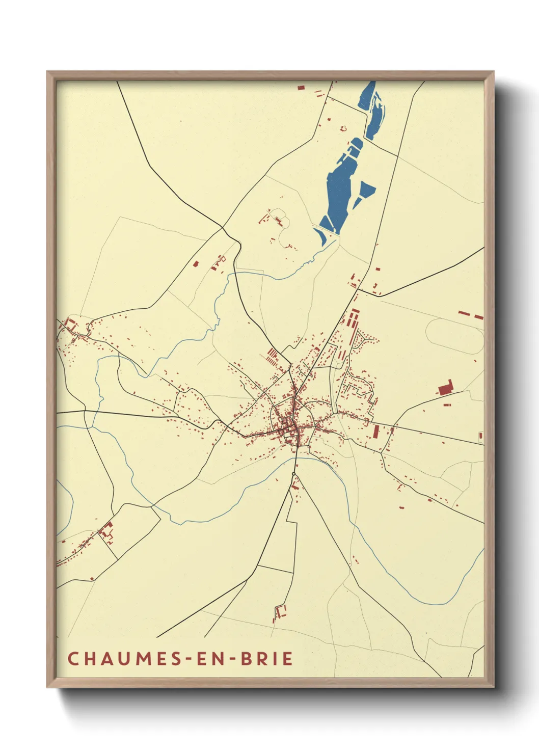 Un poster carteChaumes-en-Brie