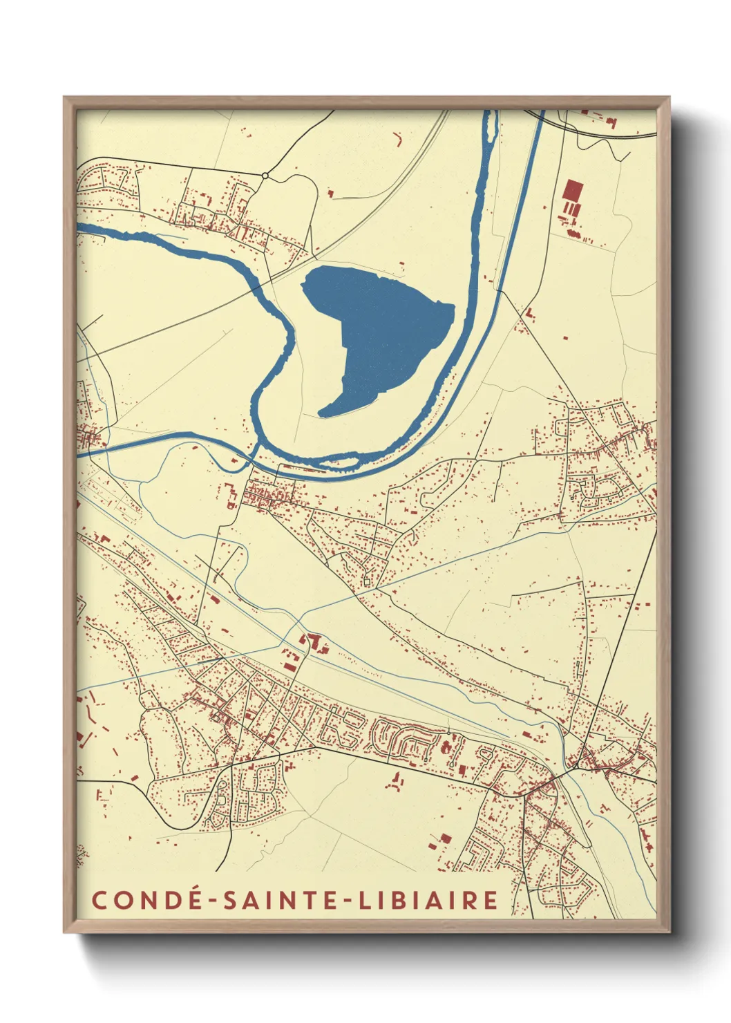 Un poster carteCondé-Sainte-Libiaire