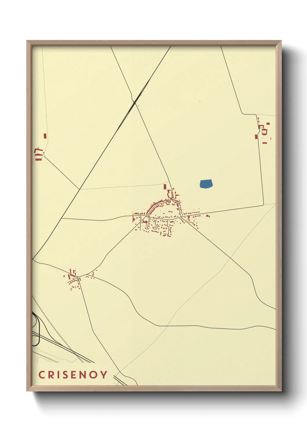 Une affiche de carte sur Crisenoy