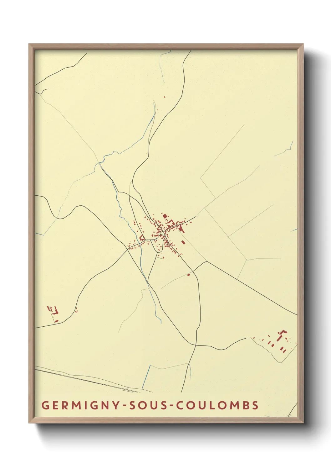 Un poster carteGermigny-sous-Coulombs