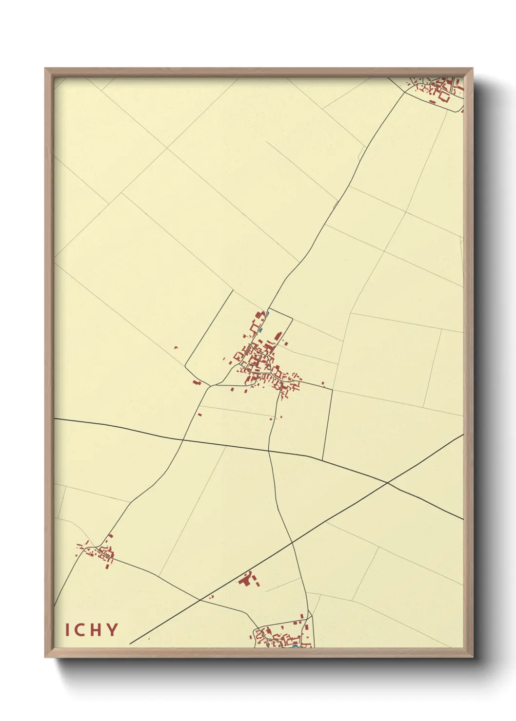 Une affiche de carte sur Ichy