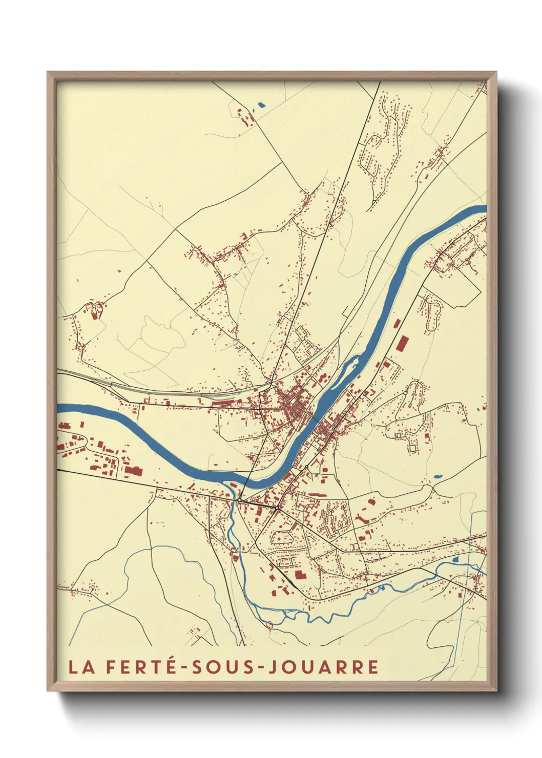 Une affiche de carte sur La Ferté-sous-Jouarre