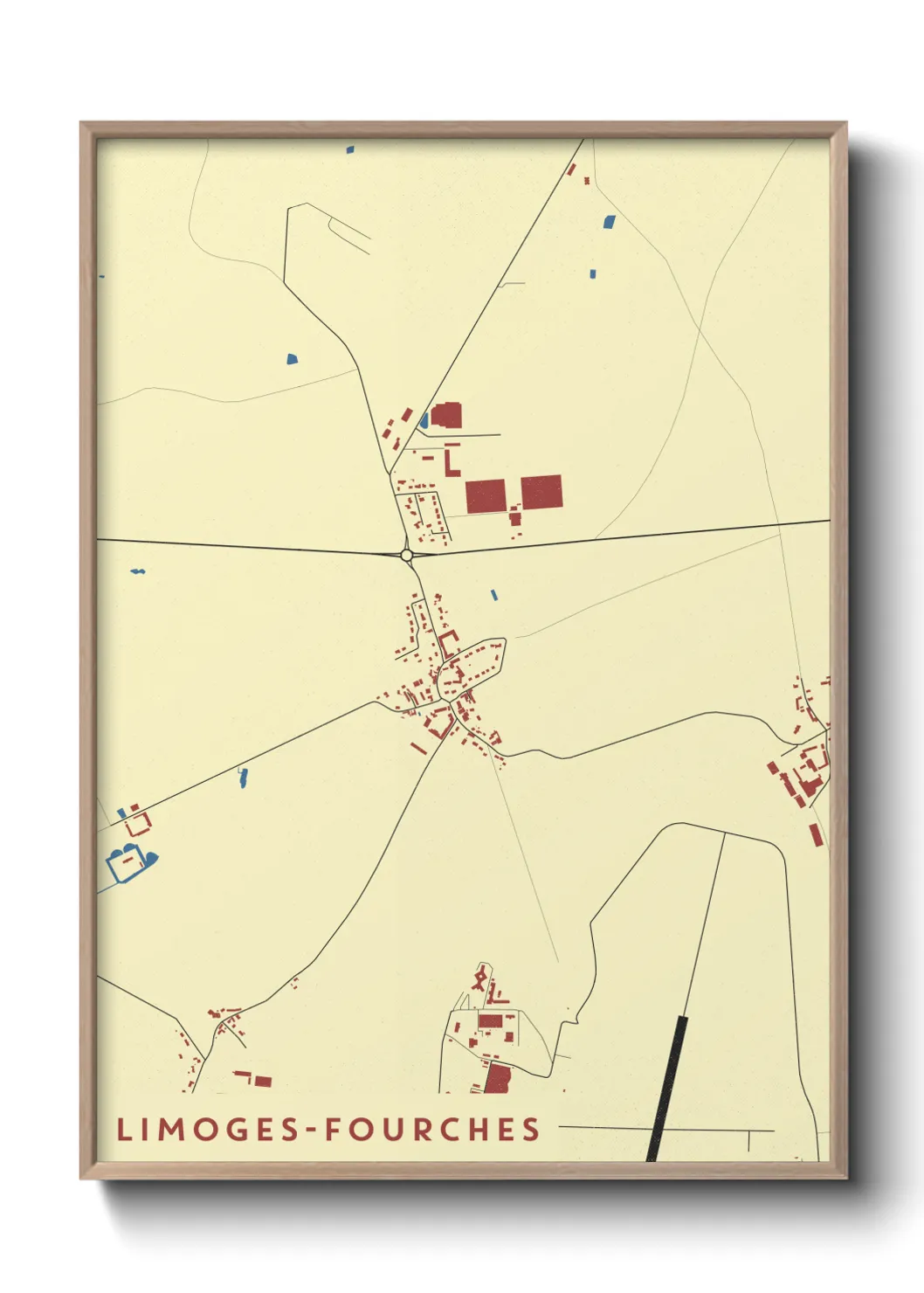 Un poster carteLimoges-Fourches