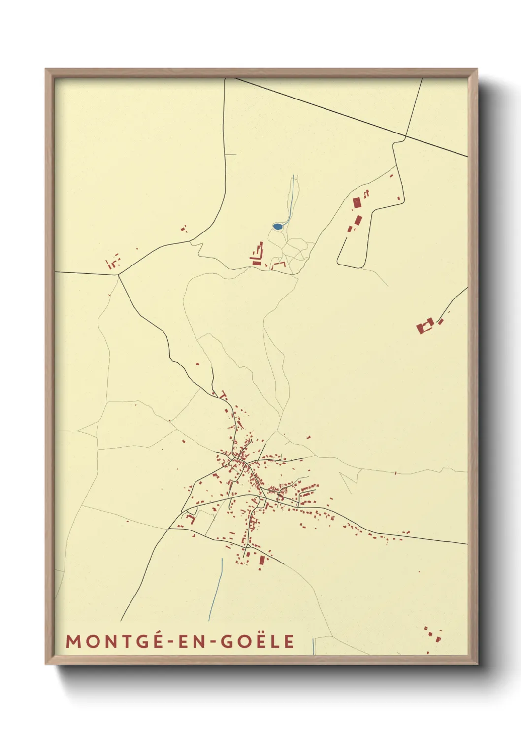 Une affiche de carte sur Montgé-en-Goële