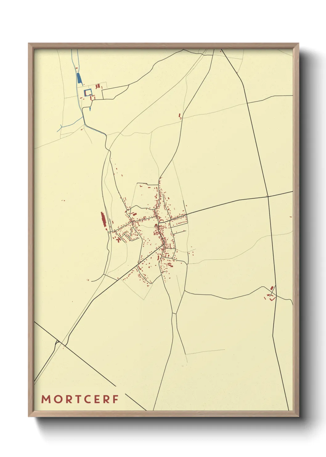 Une affiche de carte sur Mortcerf