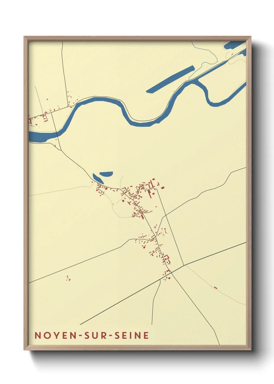 Une affiche de carte sur Noyen-sur-Seine