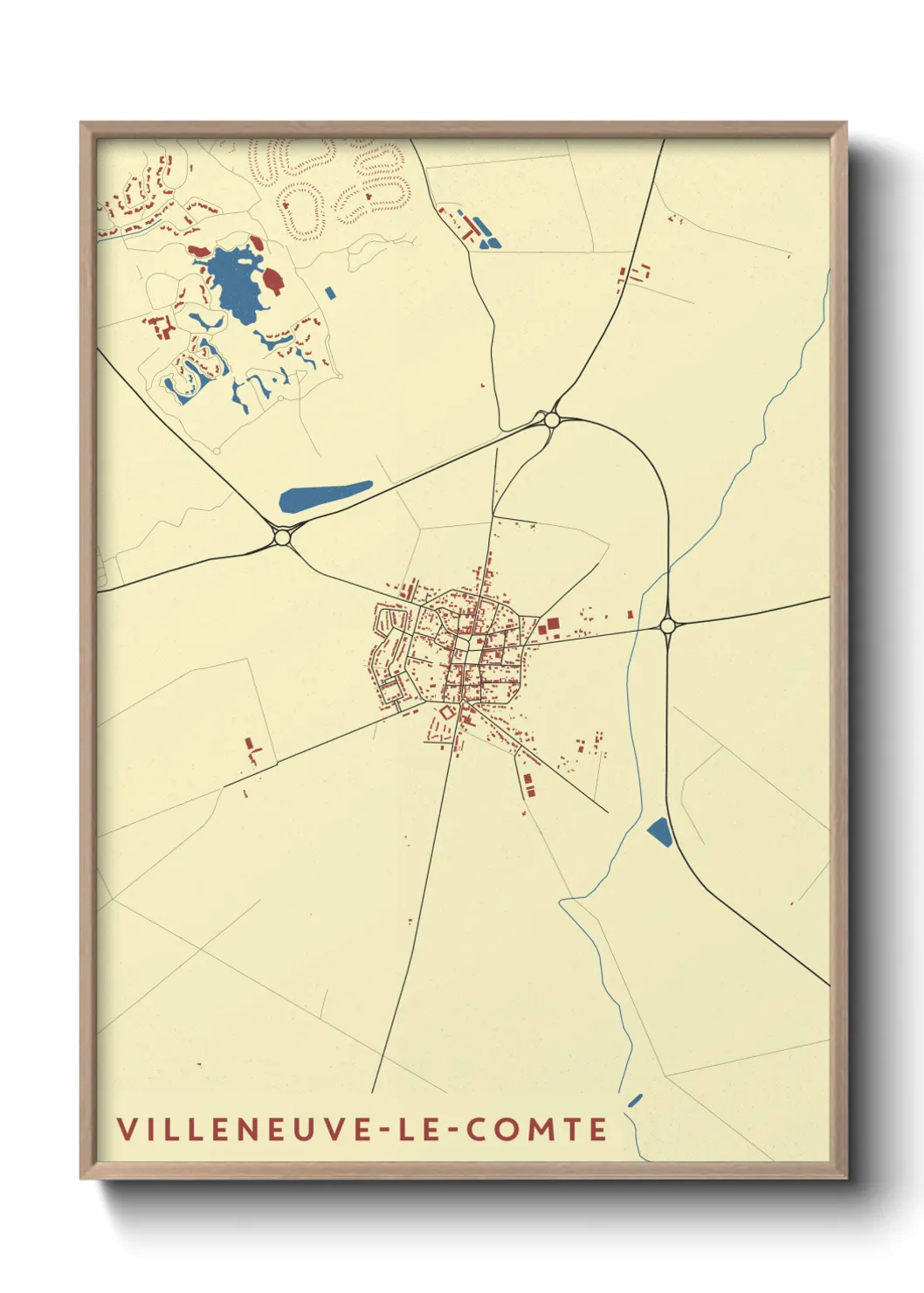 Un poster carteVilleneuve-le-Comte