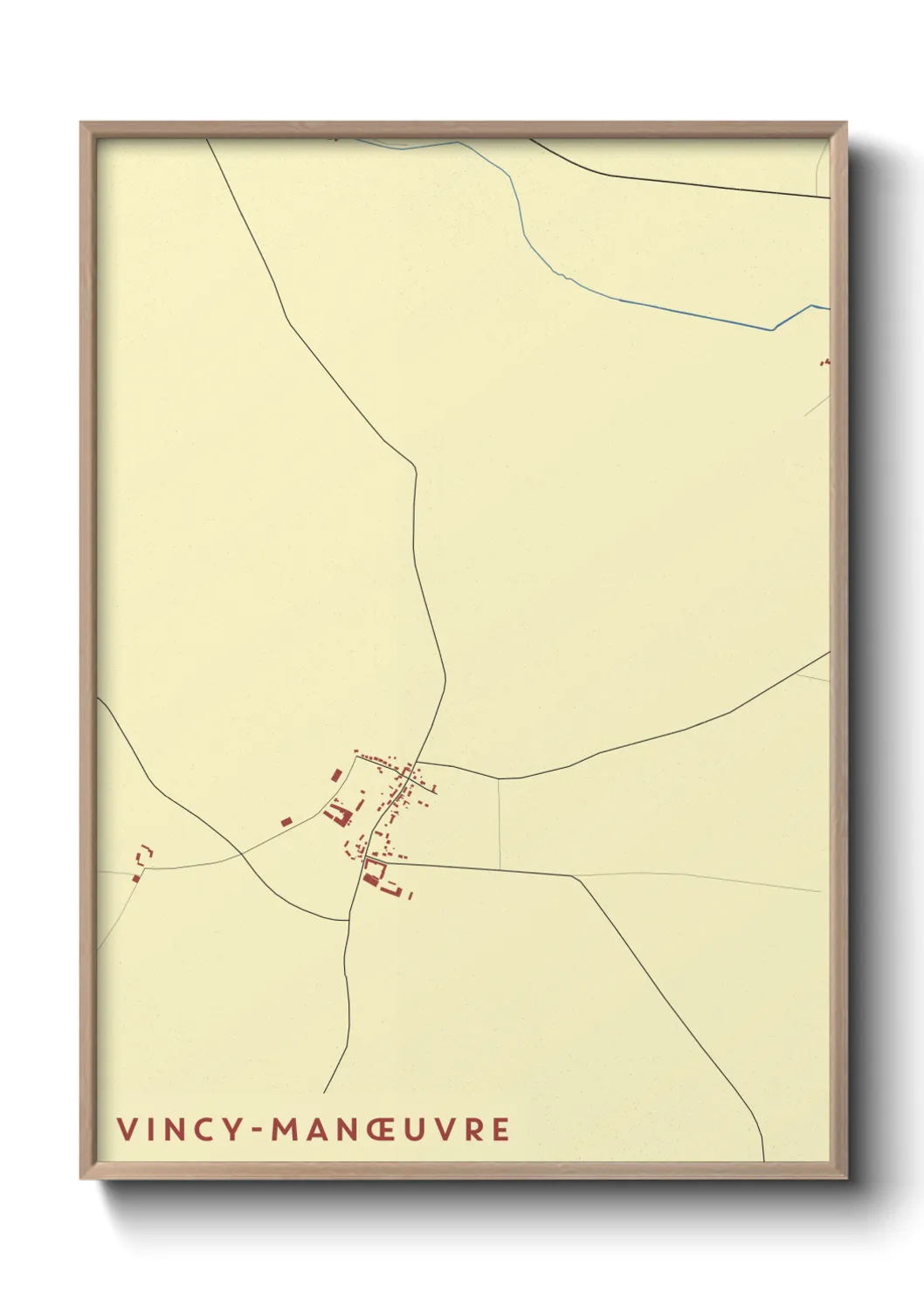 Une affiche de carte sur Vincy-Manœuvre