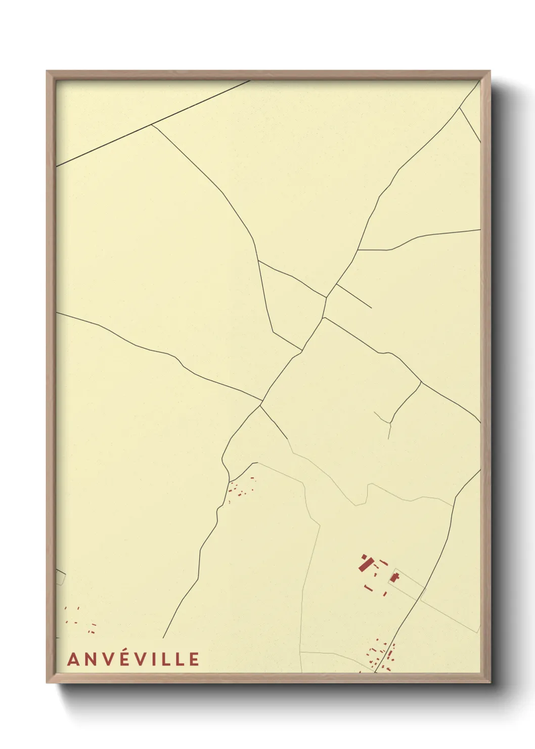 Une affiche de carte sur Anvéville