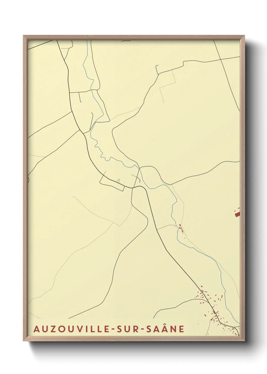 Une affiche de carte sur Auzouville-sur-Saâne