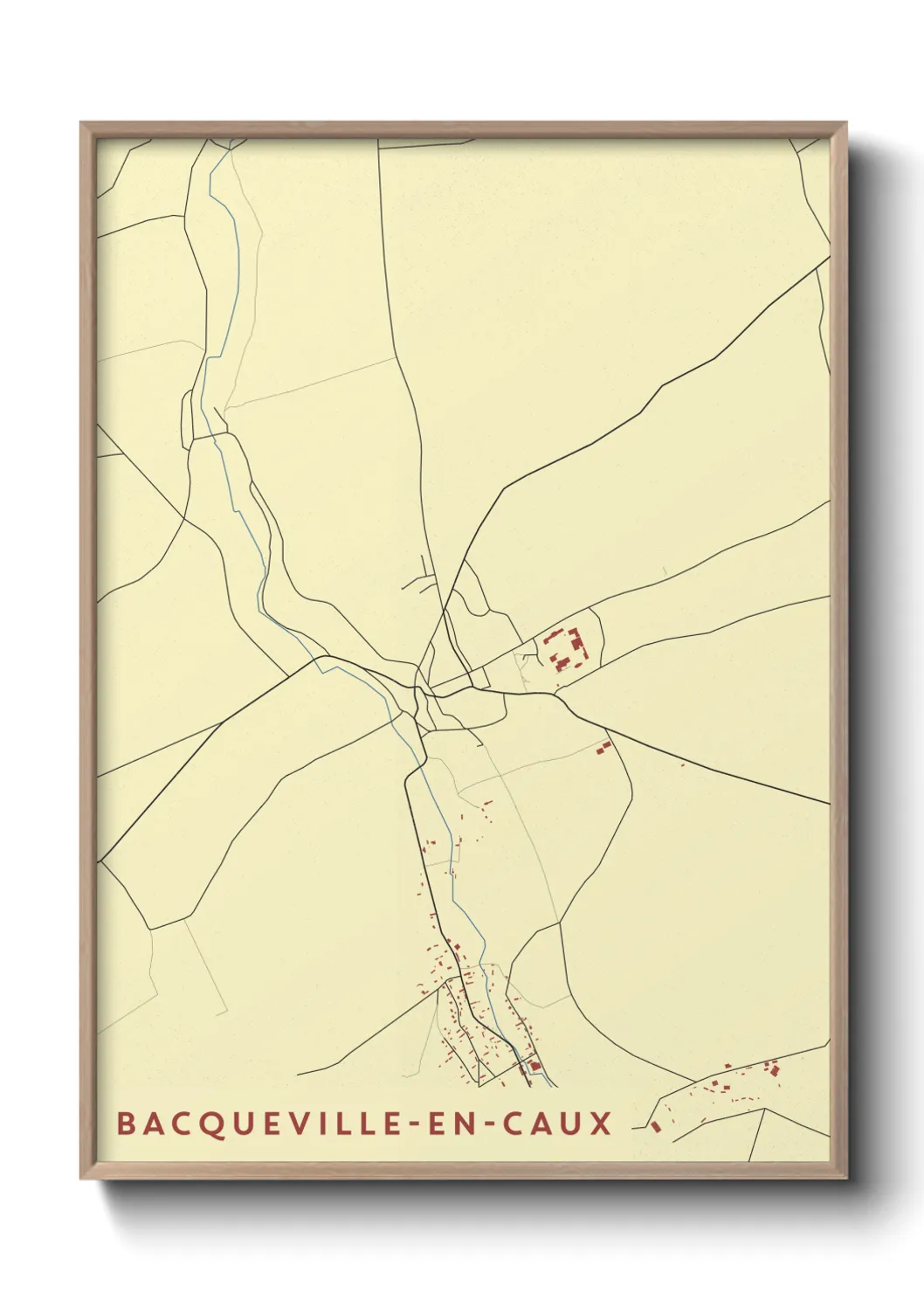 Un poster carteBacqueville-en-Caux