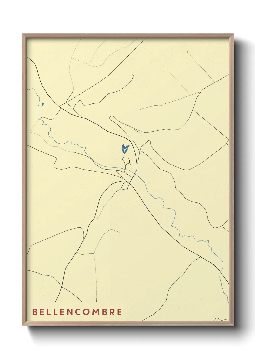 Une affiche de carte sur Bellencombre