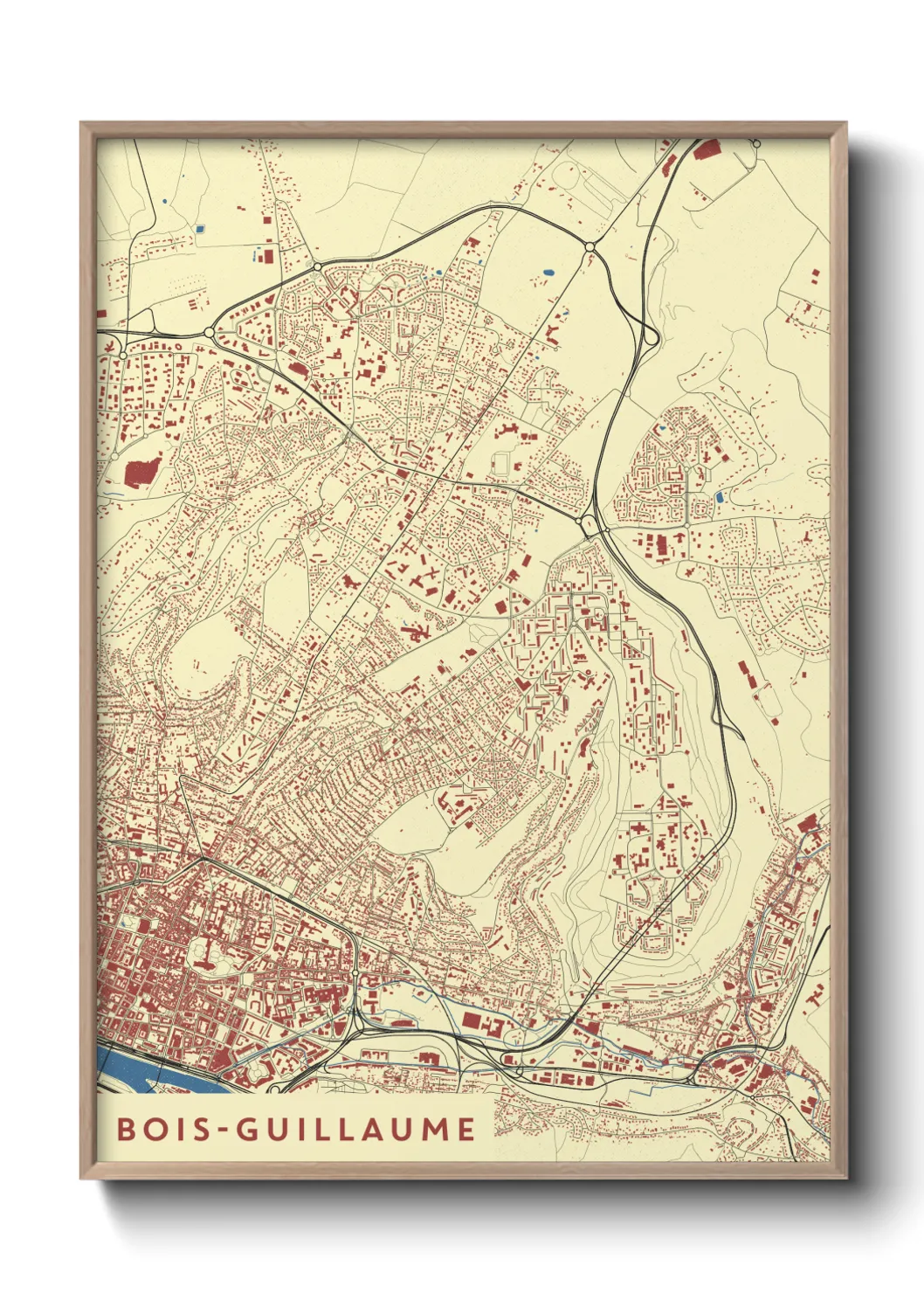 Un poster carteBois-Guillaume