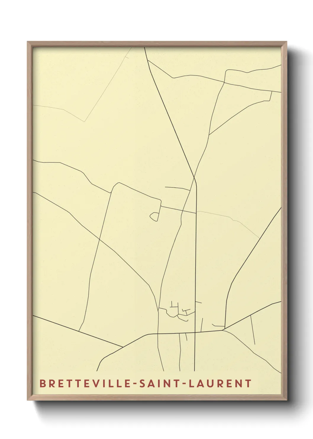 Un poster carteBretteville-Saint-Laurent