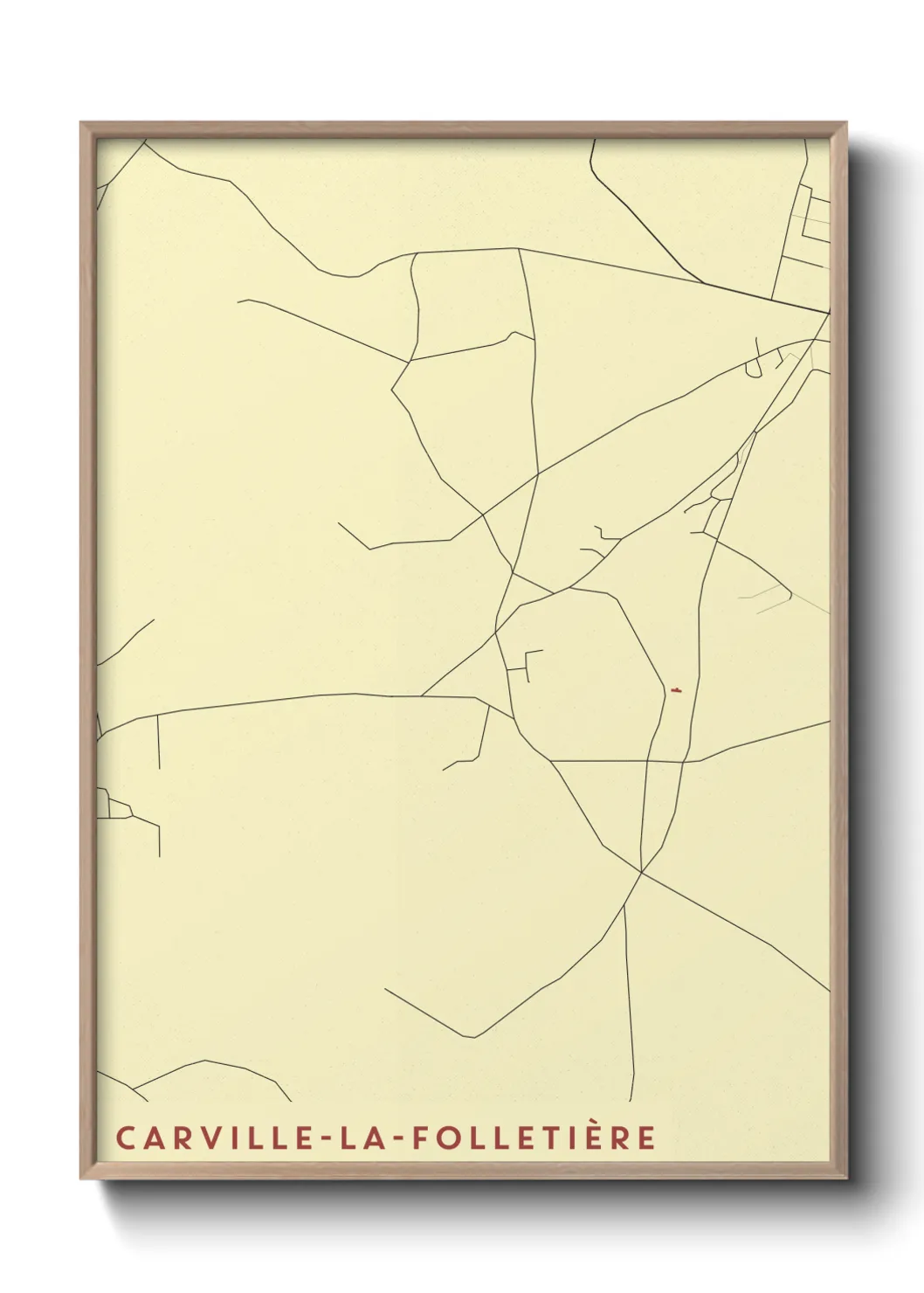 Un poster carteCarville-la-Folletière