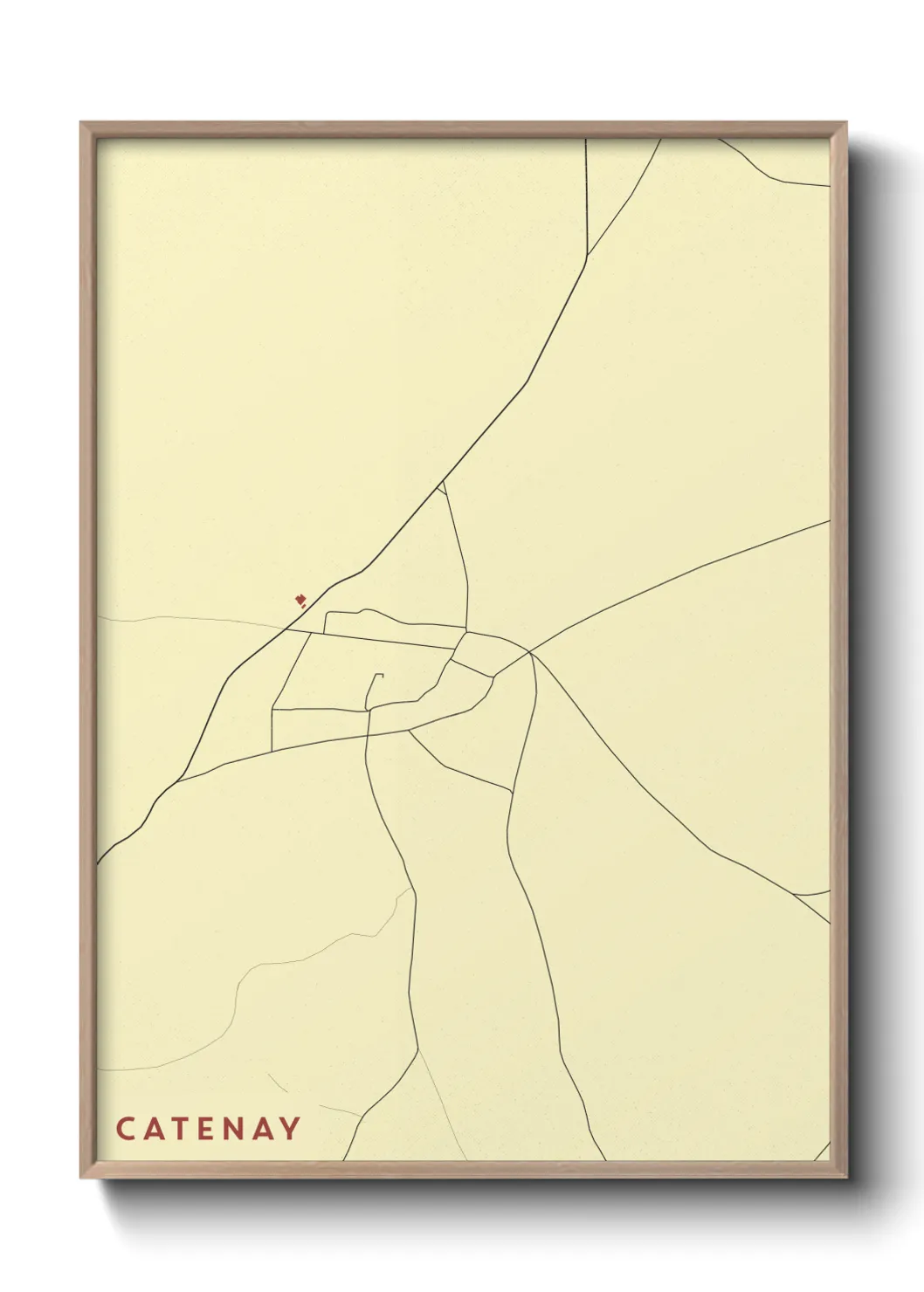 Une affiche de carte sur Catenay