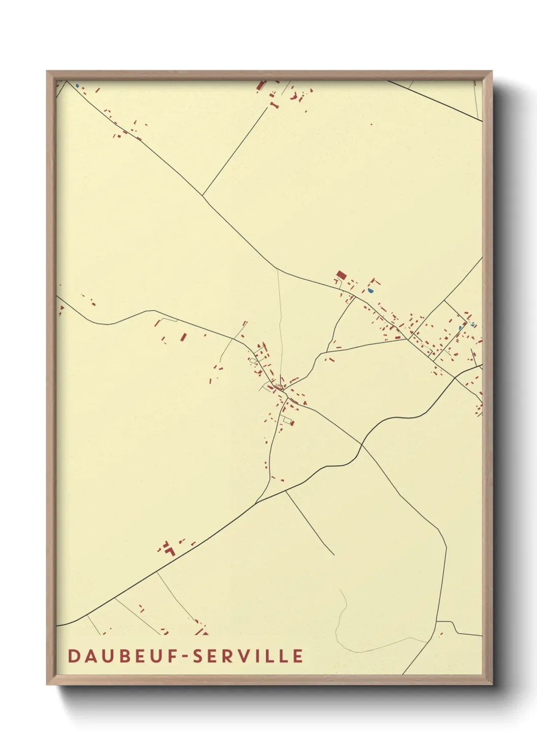 Un poster carteDaubeuf-Serville