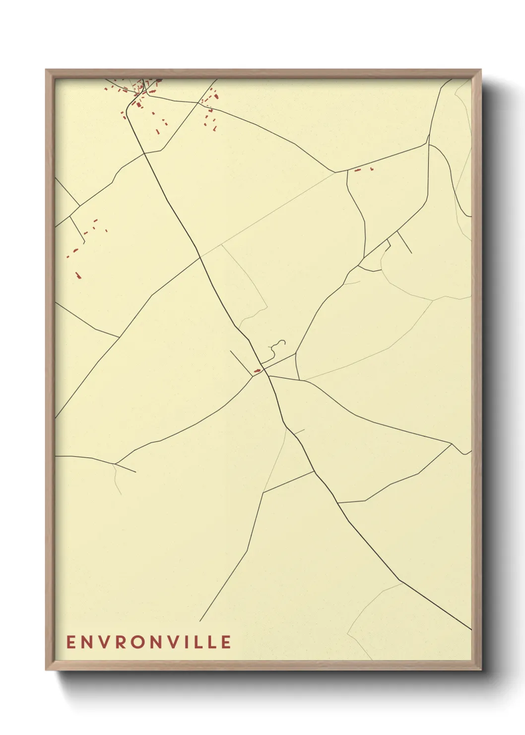 Une affiche de carte sur Envronville