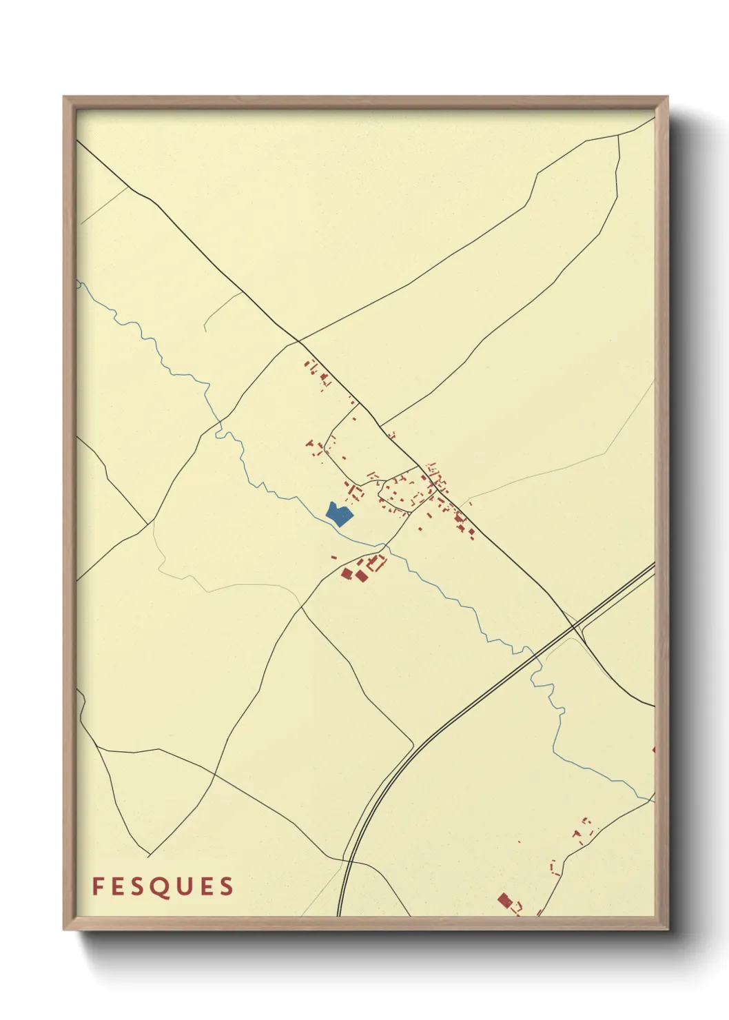 Une affiche de carte sur Fesques