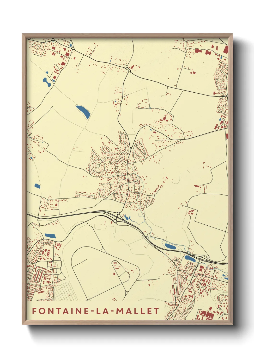 Un poster carteFontaine-la-Mallet