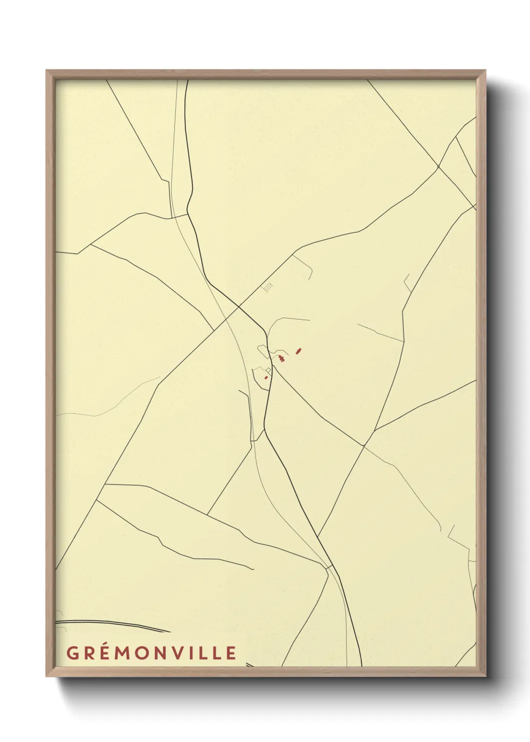 Une affiche de carte sur Grémonville