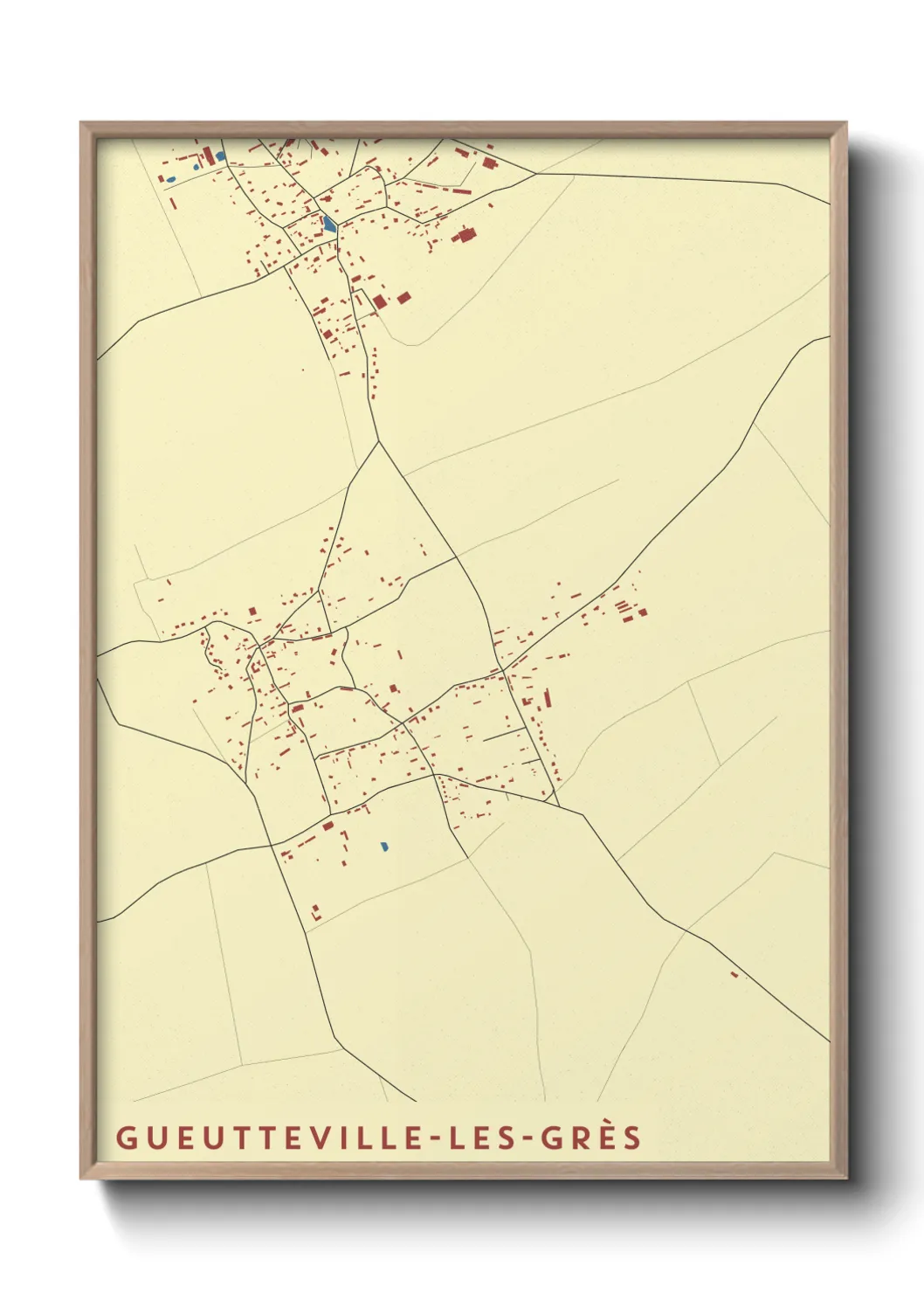 Un poster carteGueutteville-les-Grès
