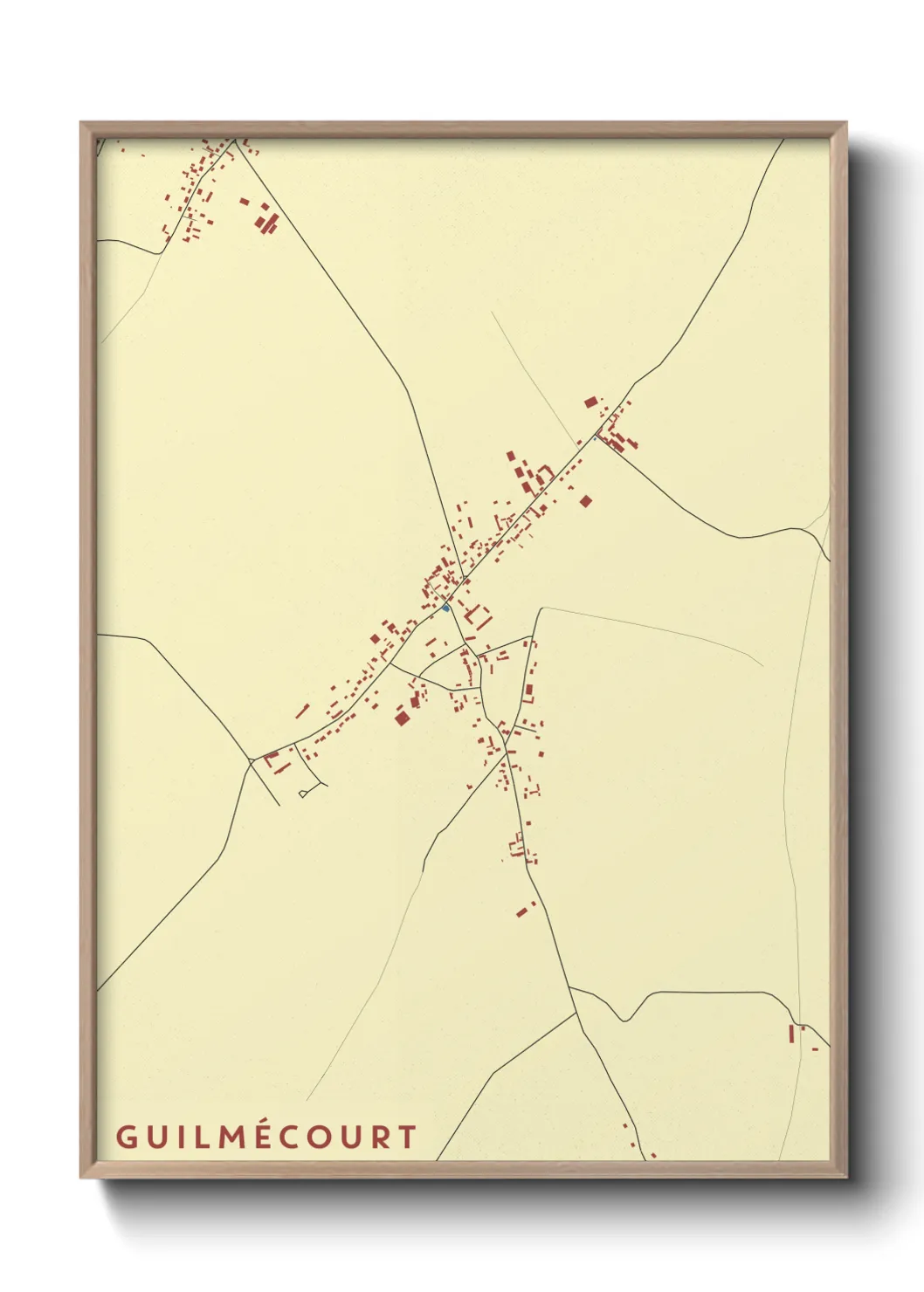 Une affiche de carte sur Guilmécourt