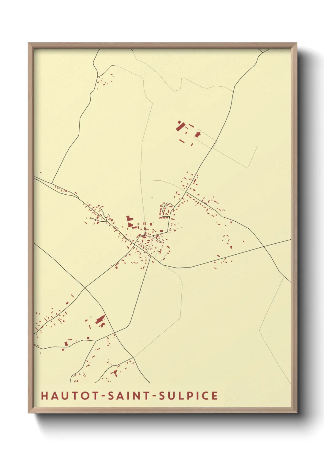 Un poster carteHautot-Saint-Sulpice