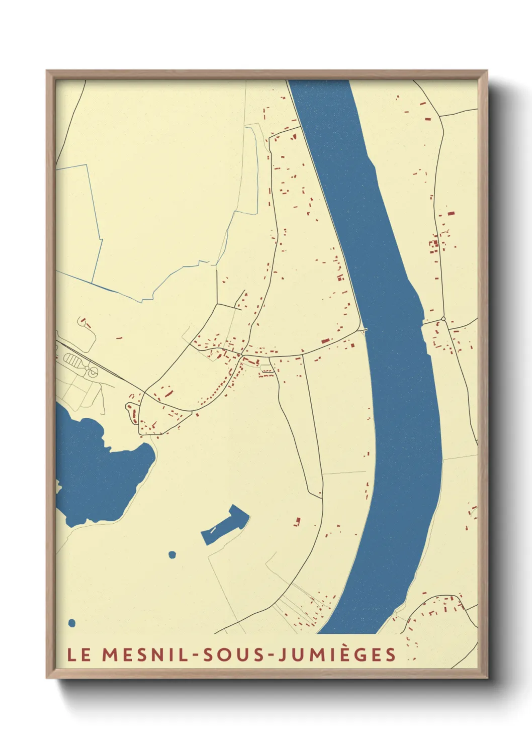 Un poster carteLe Mesnil-sous-Jumièges