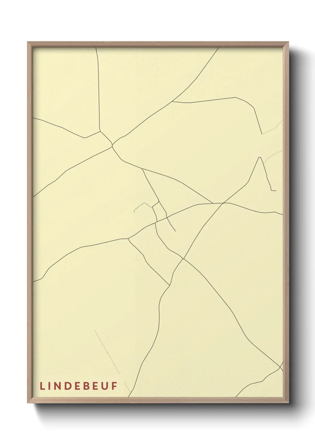 Une affiche de carte sur Lindebeuf