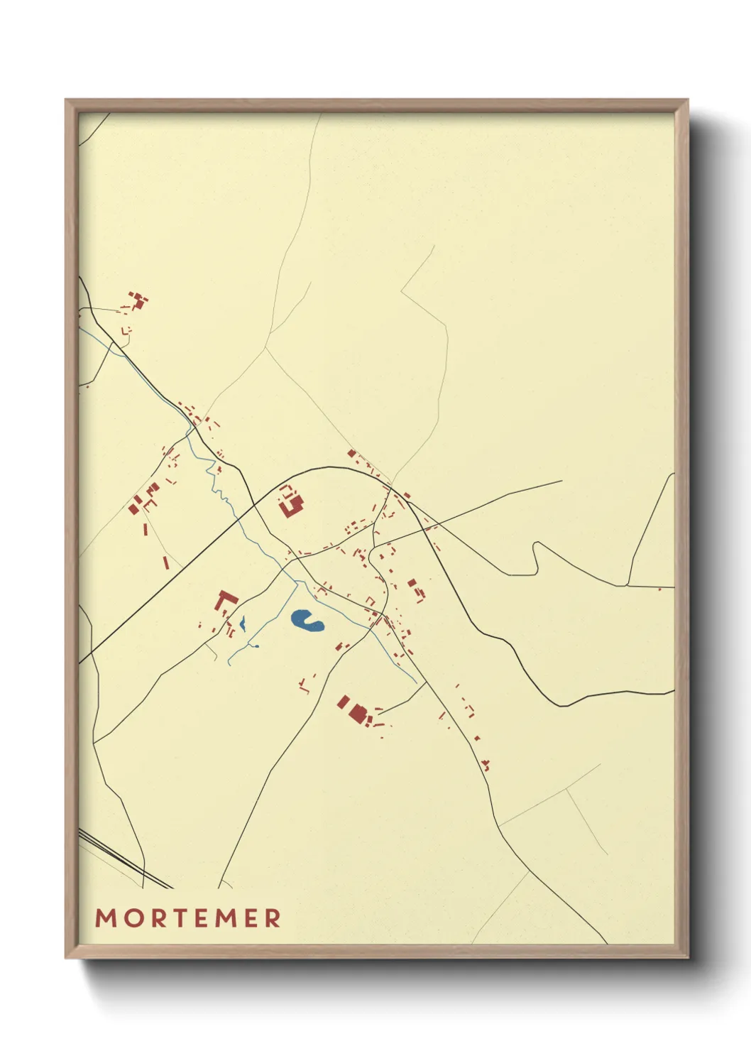 Une affiche de carte sur Mortemer