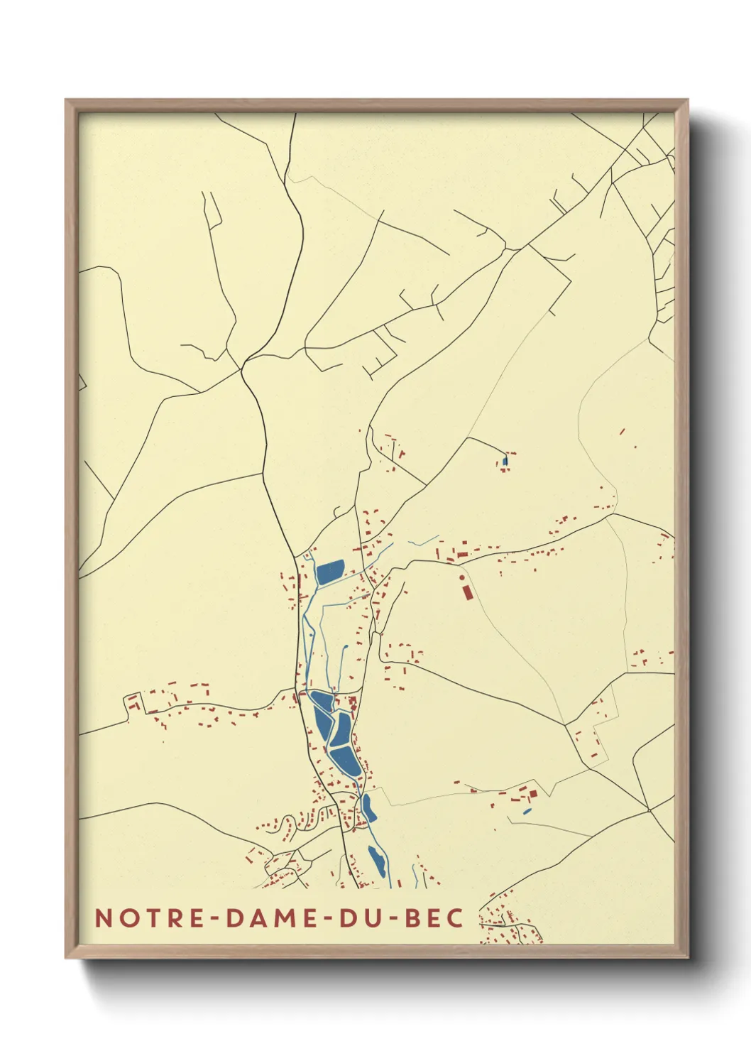 Un poster carteNotre-Dame-du-Bec
