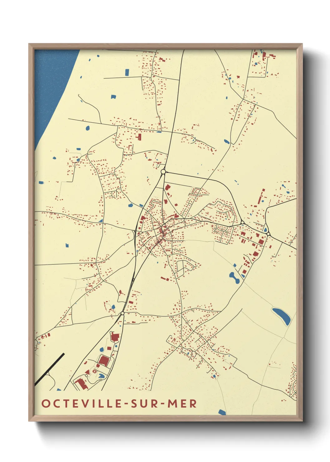 Un poster carteOcteville-sur-Mer