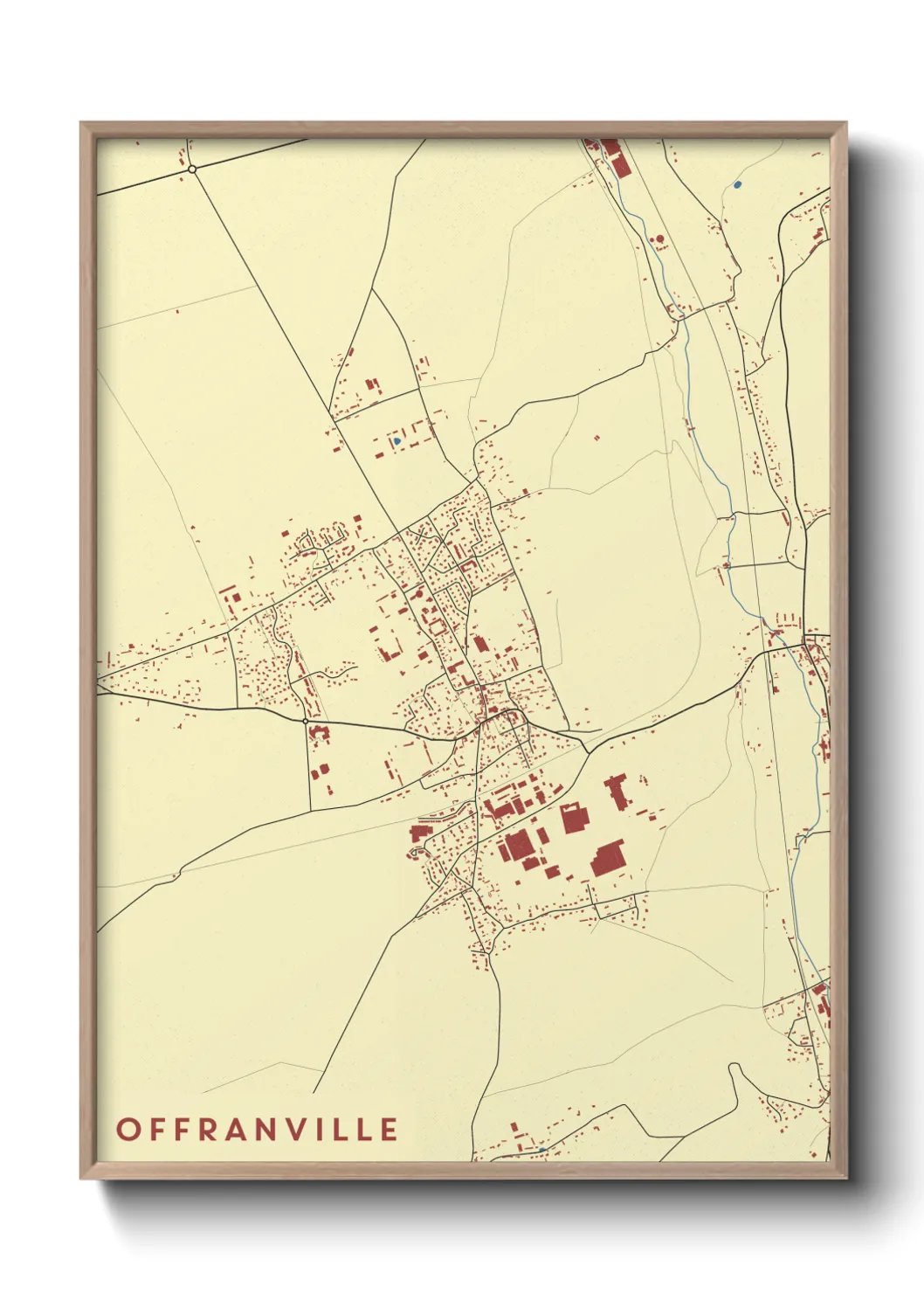 Une affiche de carte sur Offranville
