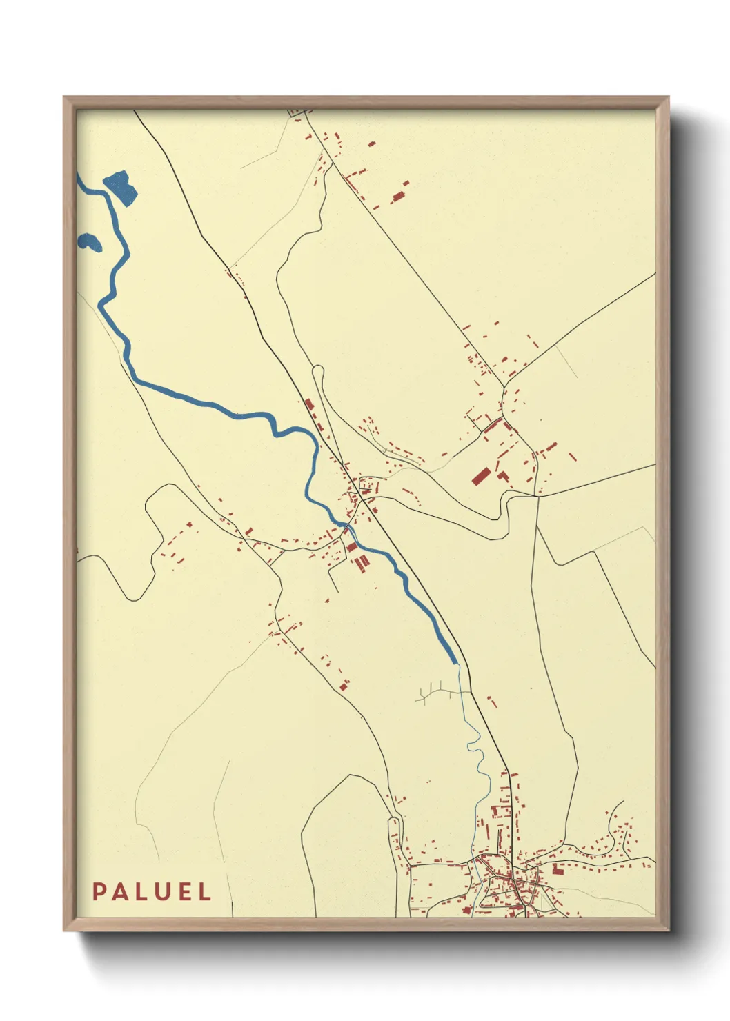 Une affiche de carte sur Paluel