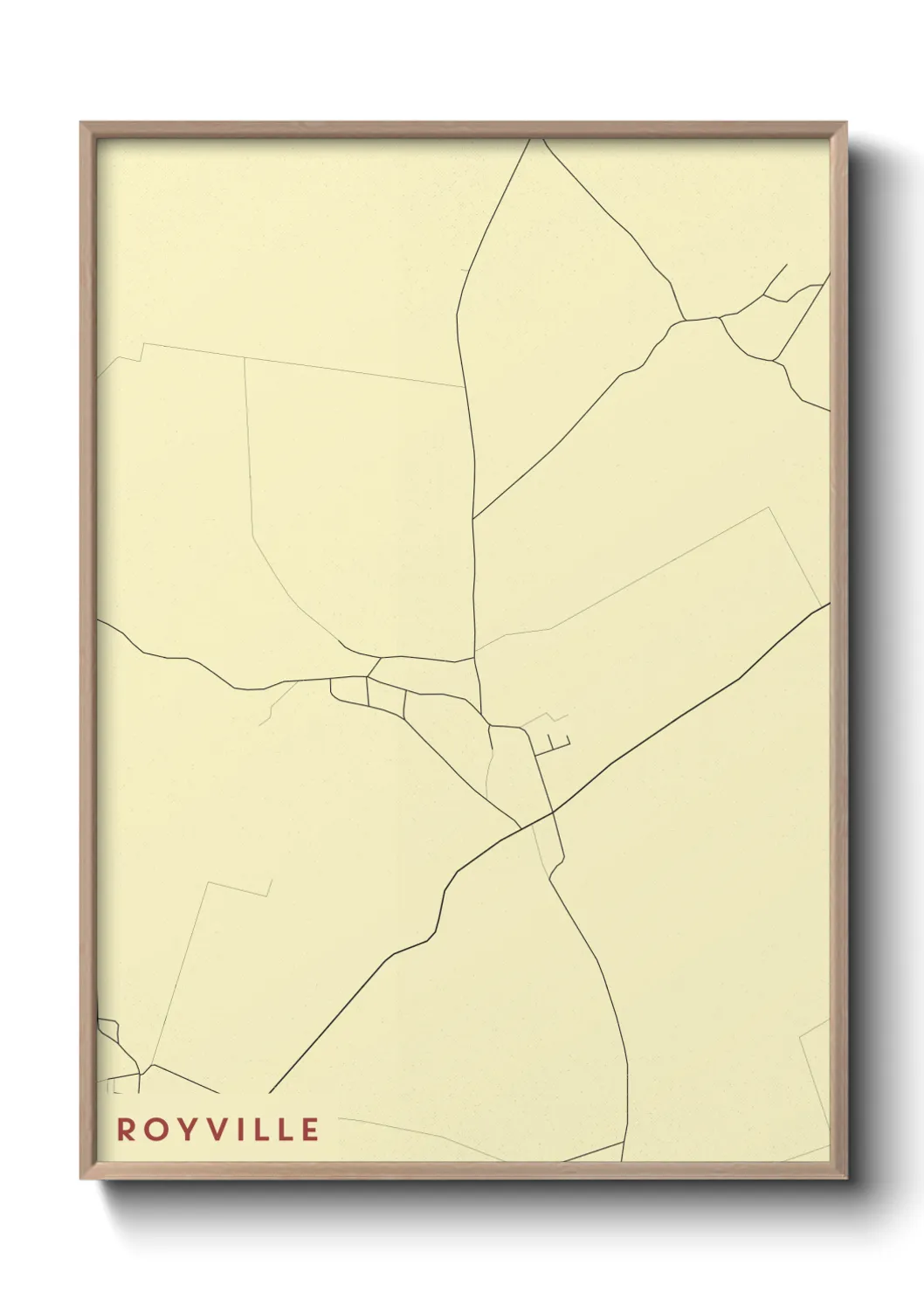 Une affiche de carte sur Royville