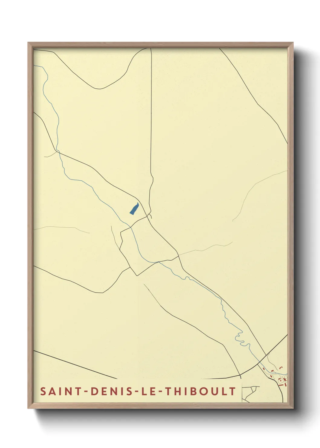 Une affiche de carte sur Saint-Denis-le-Thiboult