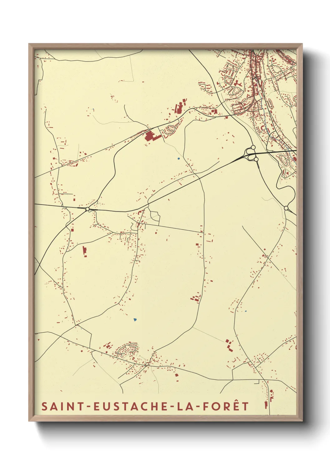 Un poster carteSaint-Eustache-la-Forêt