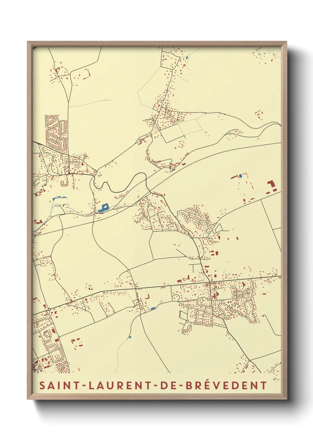 Un poster carteSaint-Laurent-de-Brévedent
